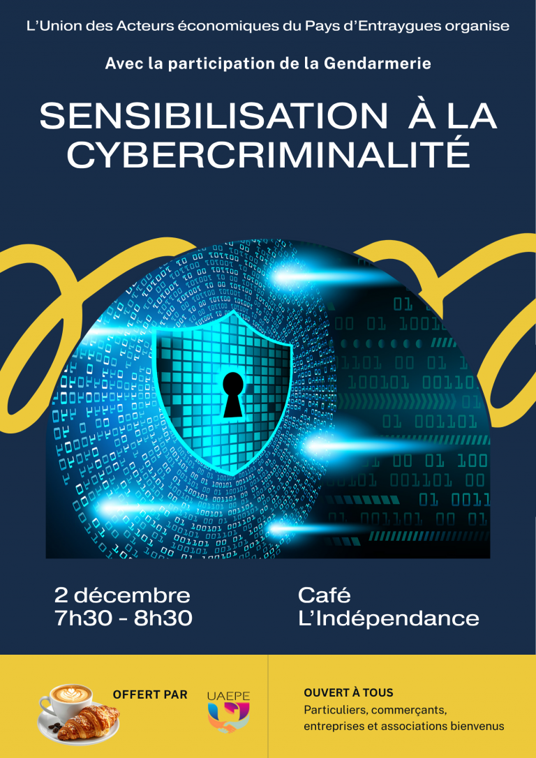 2 décembre L’UAEPE organise un petit déjeuner sur la cybersécurité avec la Gendarmerie